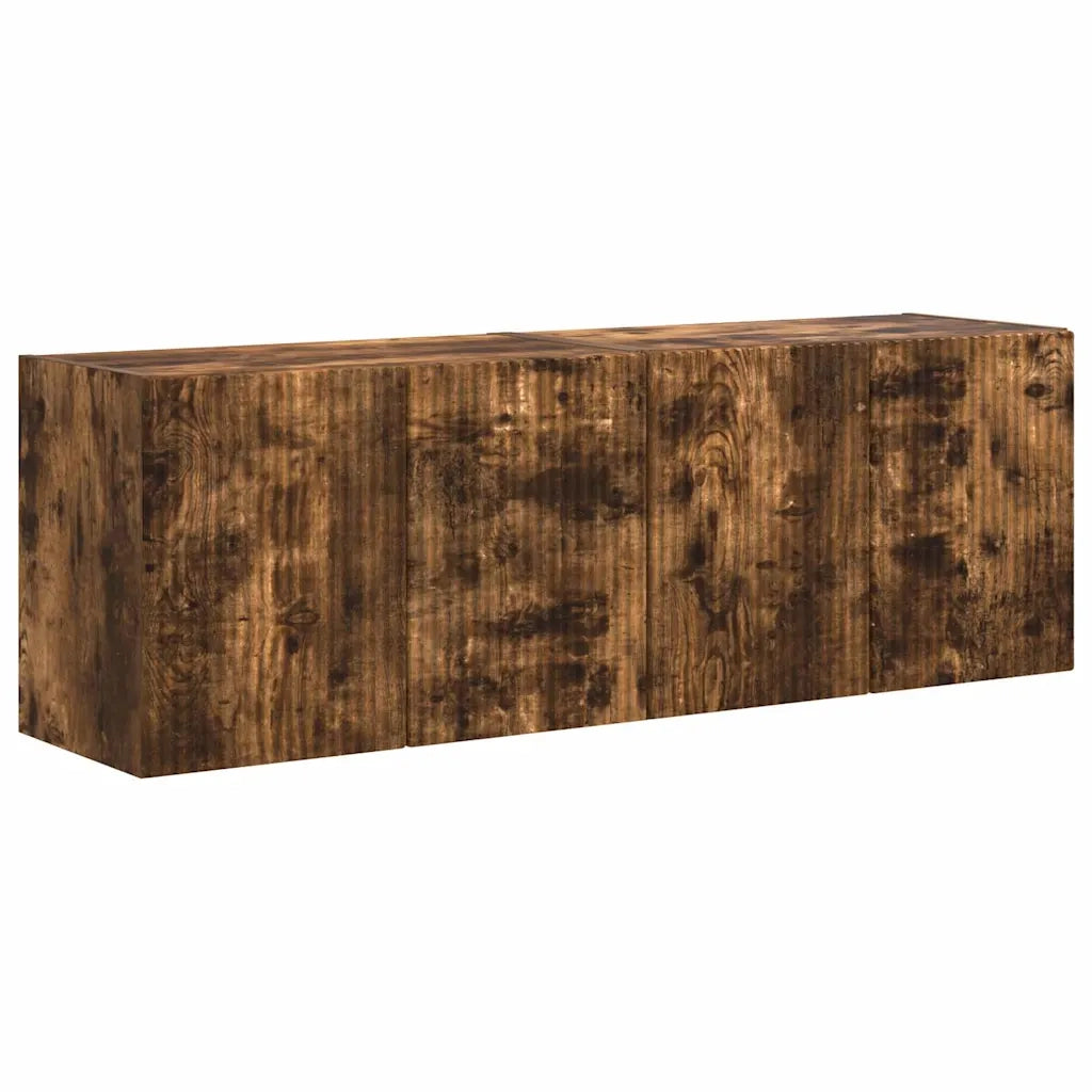 Mobile TV da parete 2 pcs Rovere fumé 59,5 x 31 x 40 cm