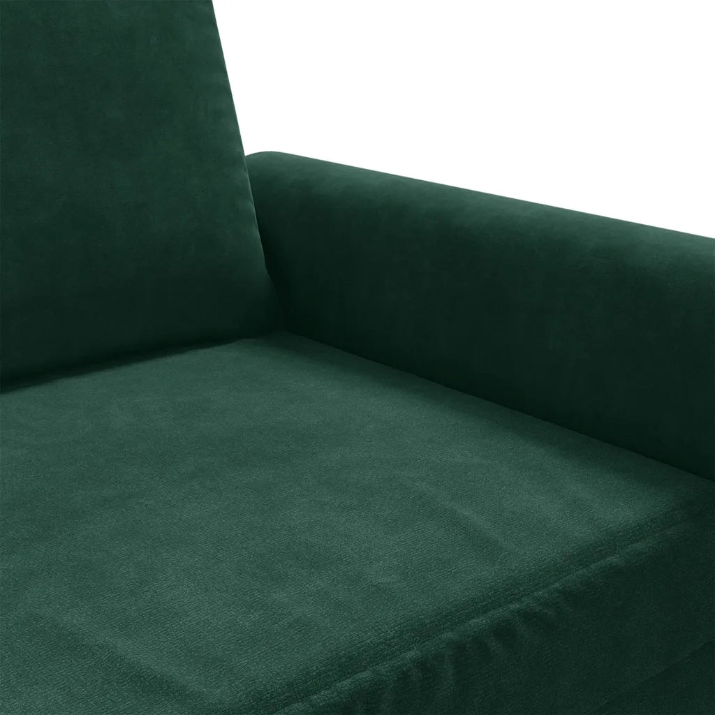Divano a 2 Posti Verde Scuro 140 cm in Velluto 359531