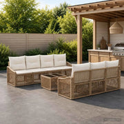Set Divano da Giardino 8 pz Beige polyrattan 3435945