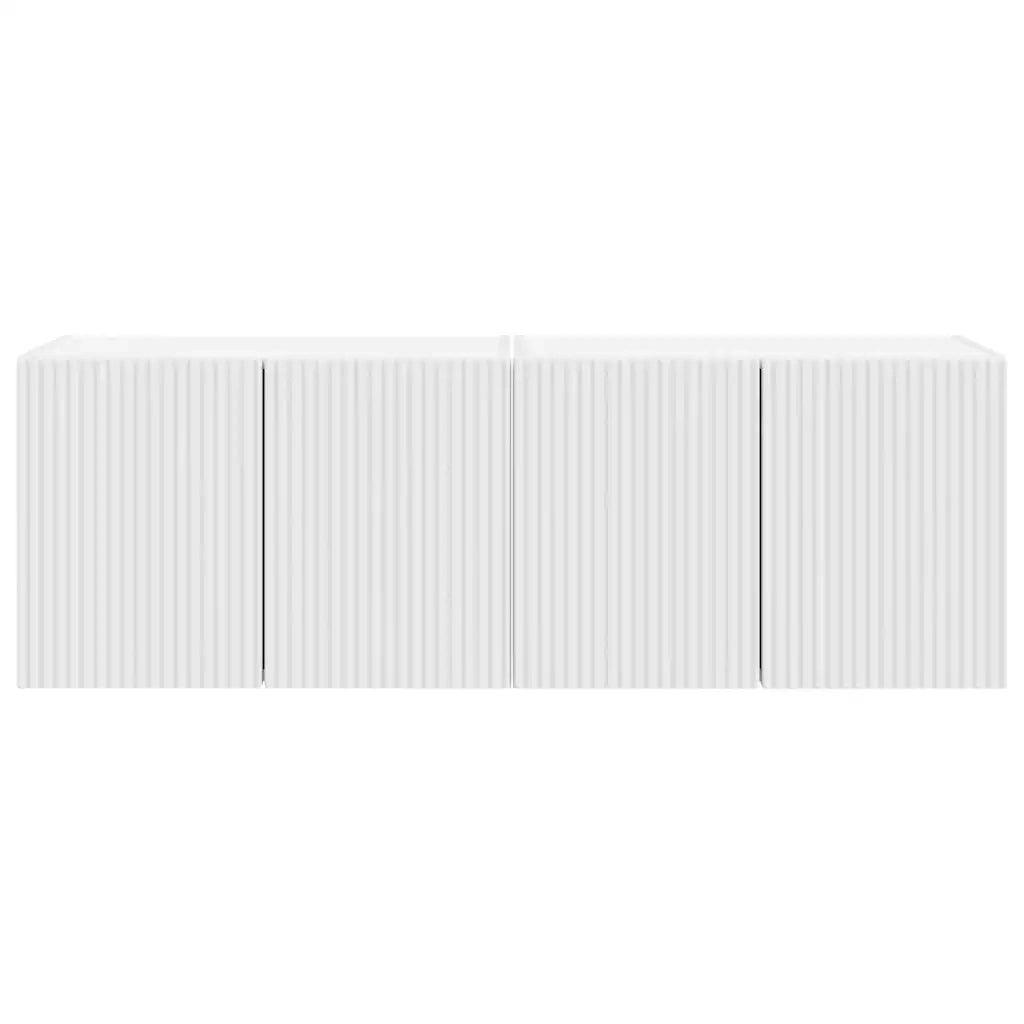 Mobile TV da parete 2 pz-Set di 2 Mobile TV a Muro-Credenza TV Bianco 59,5 x 31 x 40 cm