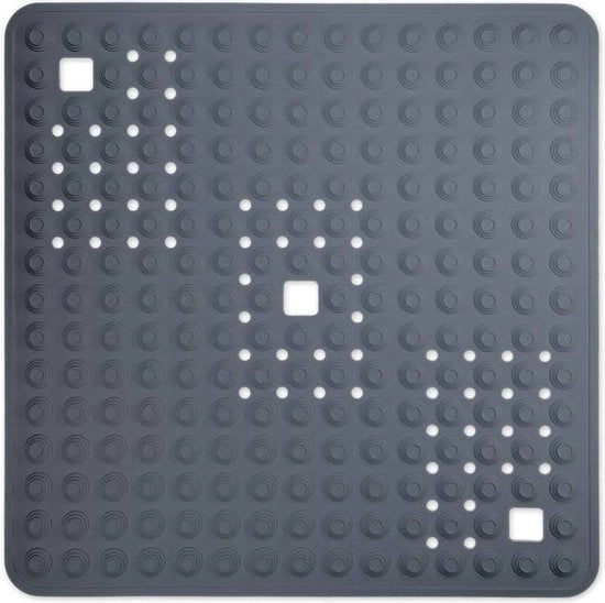 Mat anti-slip quadrato 60x60 cm - molto anti-slip & molto robusto - mat anti-slip per doccia o bagno - lavabile a 60°C
