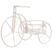 Fioriera a forma di bicicletta in ferro bianco sporco 52 x 26 x 35 cm Supporto per fiori da interno ed esterno