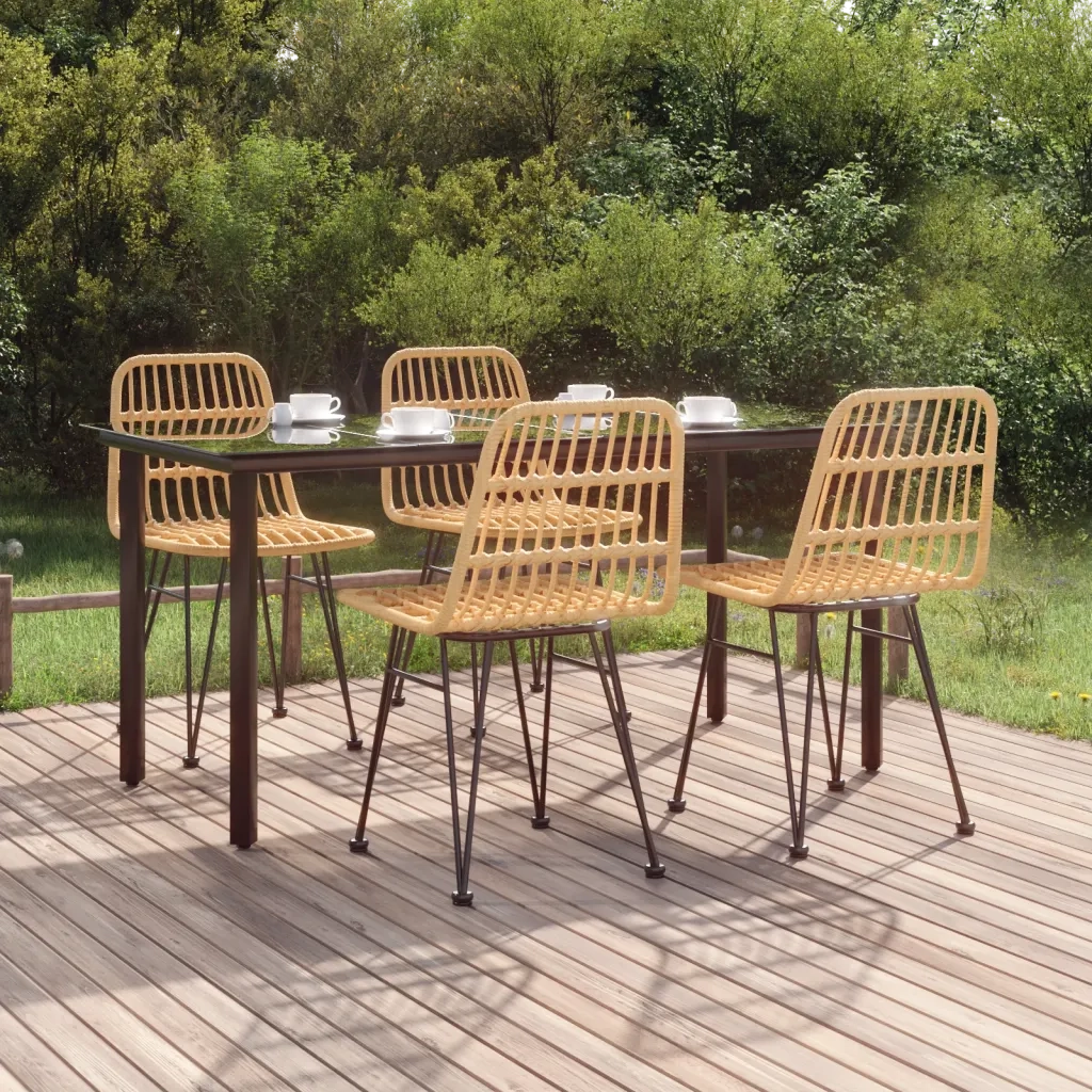 Set da Pranzo da Giardino 5 pz in Polyrattan 3157890