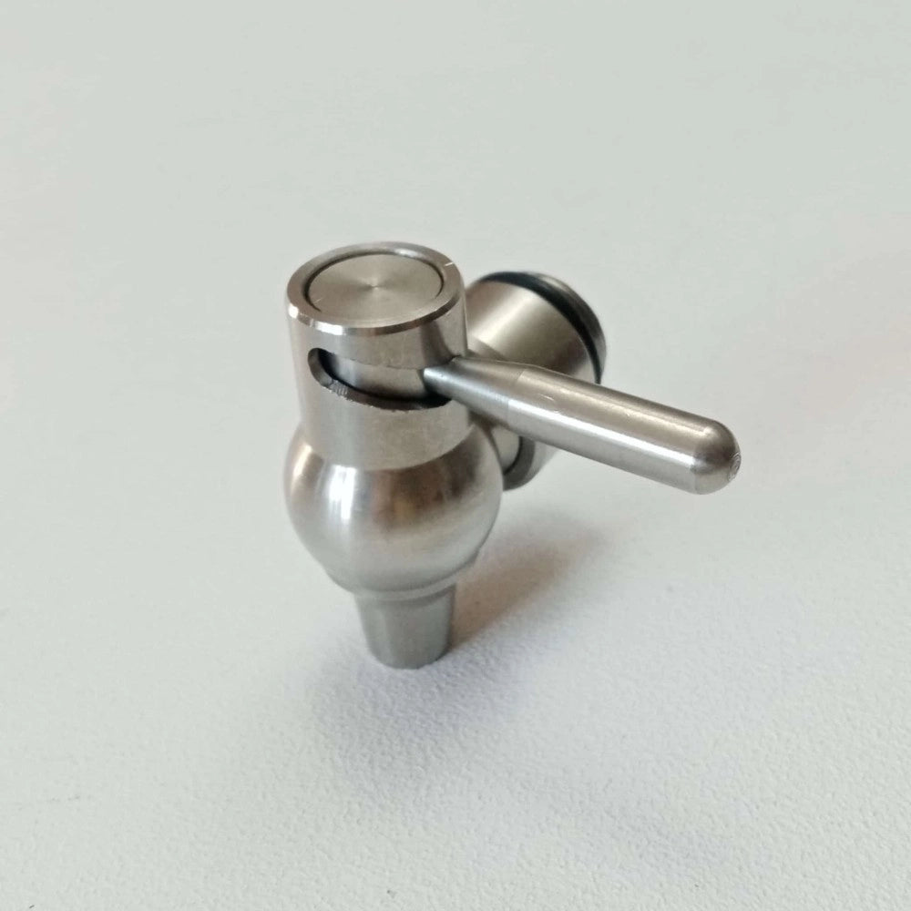 Rubinetto salvagoccia inox a leva per contenitore olio vino miele, diametro 1/2
