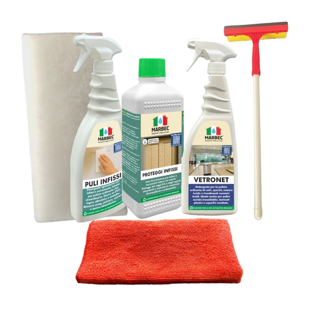 KIT MANUTENZIONE INFISSI per infissi in legno, alluminio, PVC, metallo
