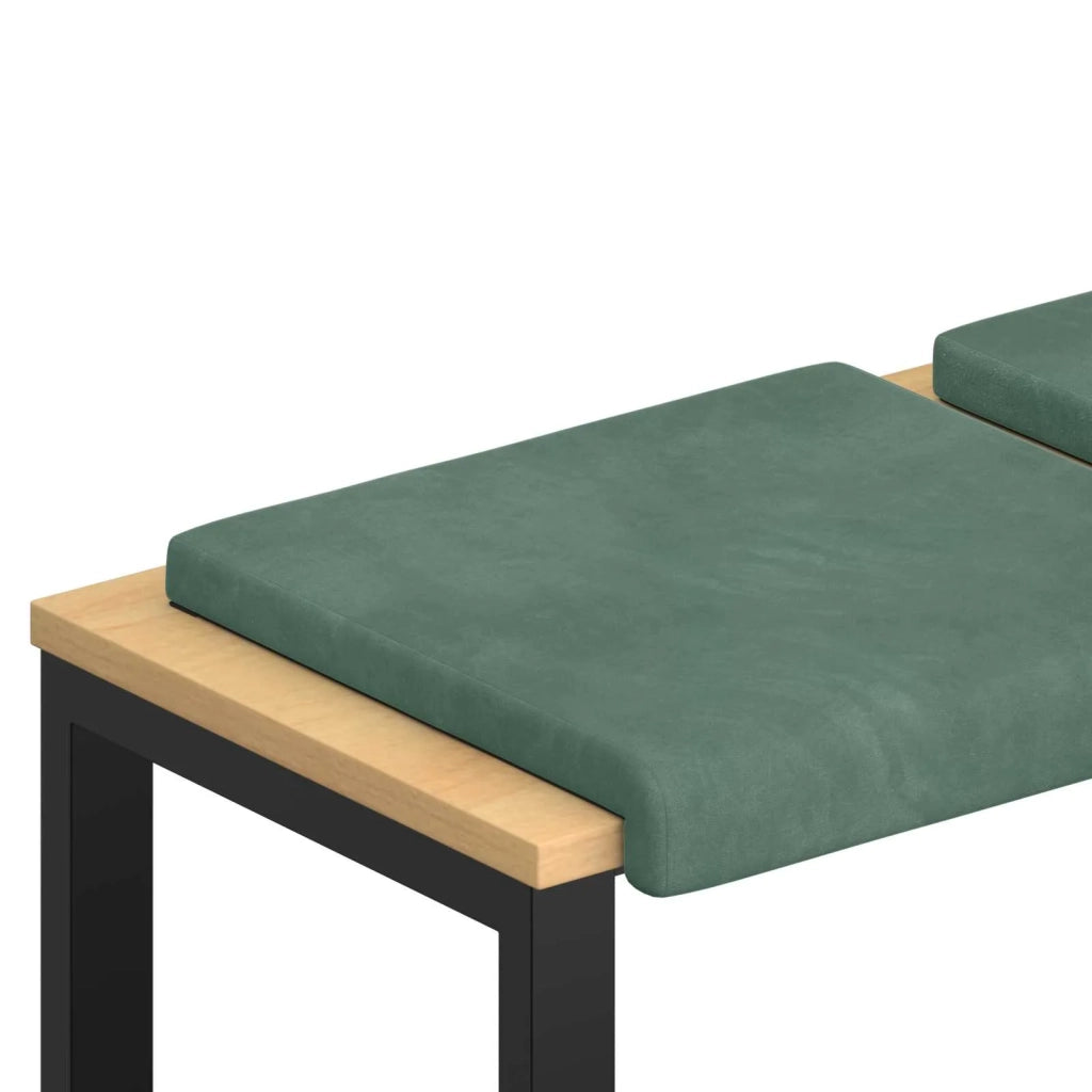 Cuscino per panchina 4 pcs Velluto Verde Mare Profondità 35 cm 42043109