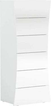Settimino cassettiera camera da letto 6 cassetti bianco lucido Arco Septet