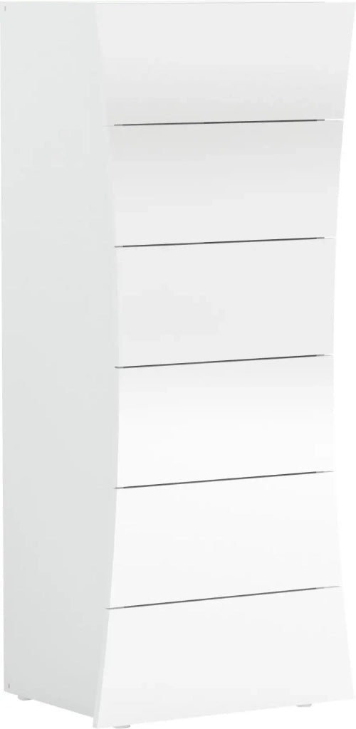 Settimino cassettiera camera da letto 6 cassetti bianco lucido Arco Septet
