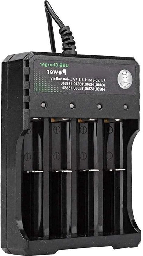 Caricatore USB intelligente per batterie 18650 - universale - Smart - USB - Per uso domestico - Per batterie.