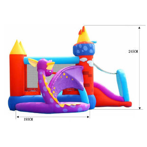 Castello Giostra Gonfiabile Draghetto con Pompa Inclusa Happy Hop