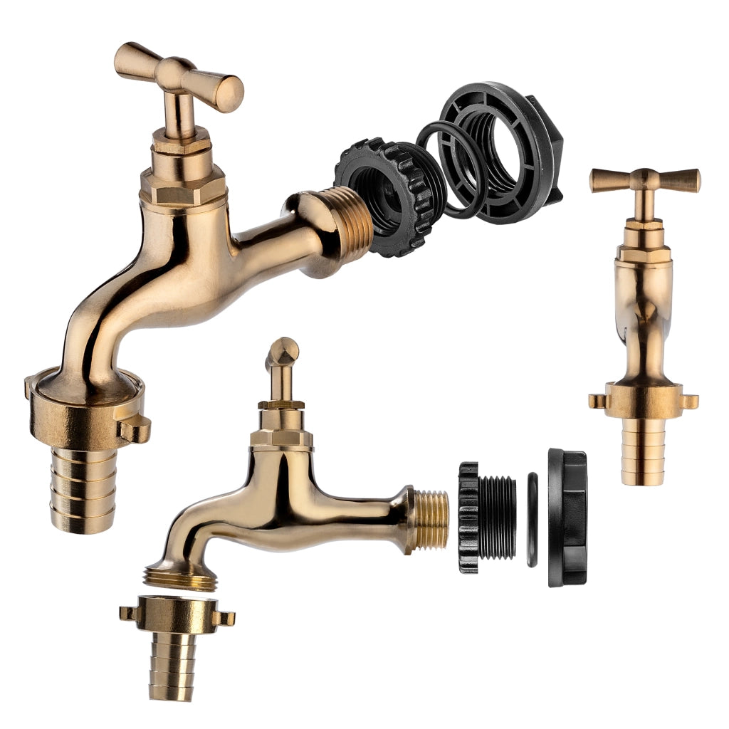 Rubinetto da giardino KADAX 3/4 per serbatoio di acqua piovana con valvola a barilotto.