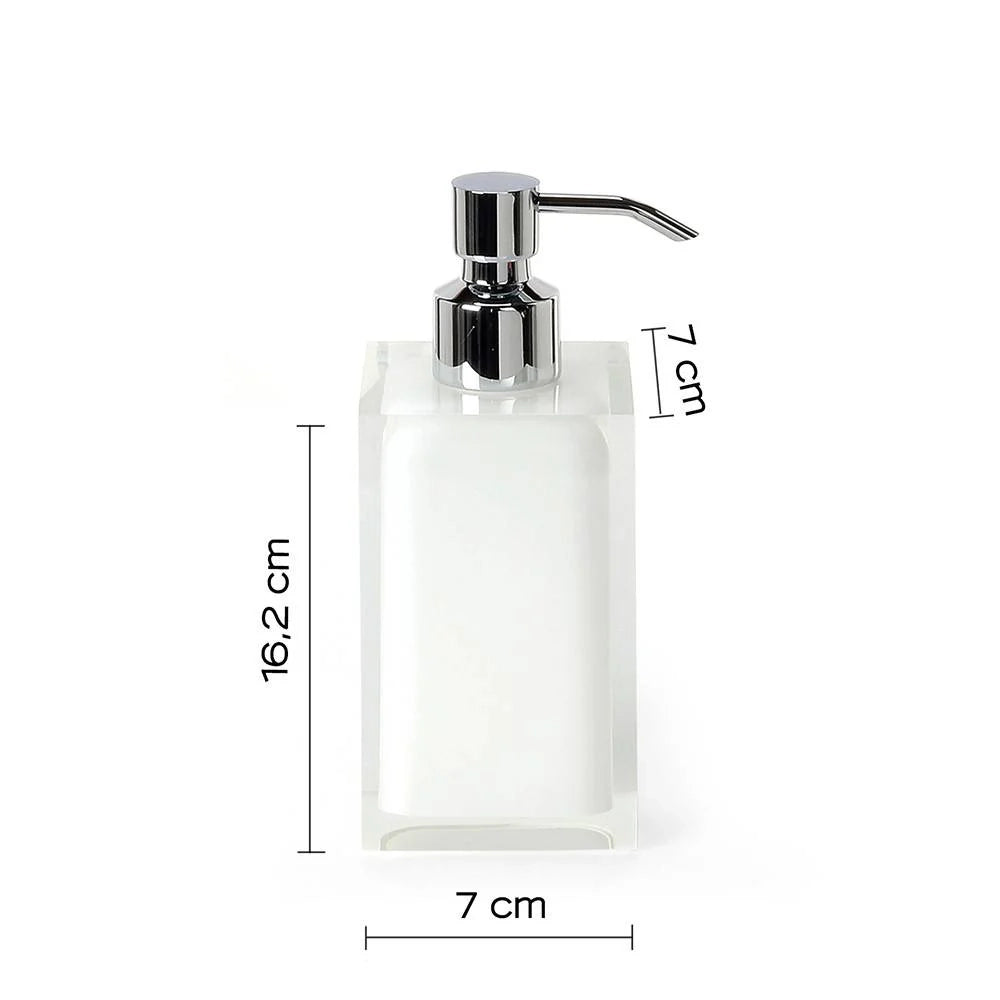 Dosasapone d' appoggio GEDY linea Rainbow in resina colore Bianco
