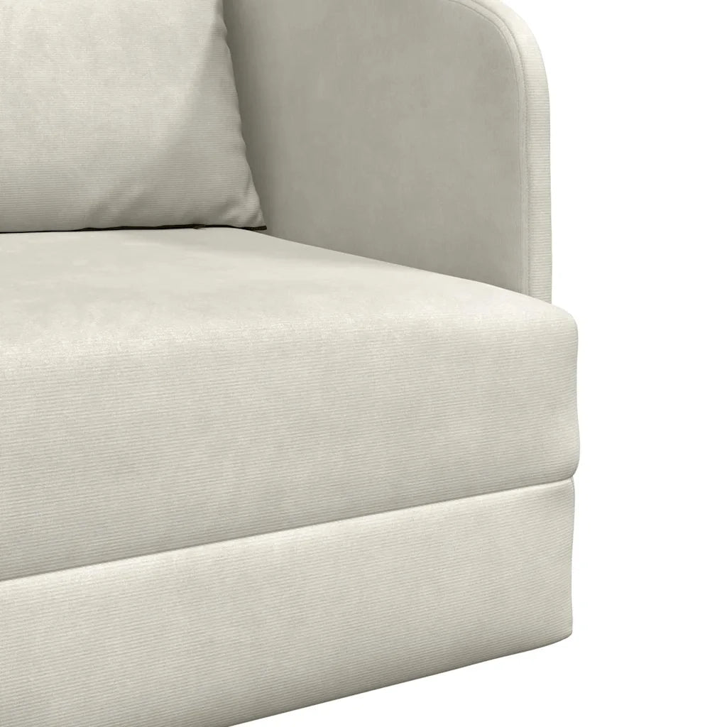 Divano letto-Sofa Letto-Daybed Crema 65 x 80 x 83 cm Velluto