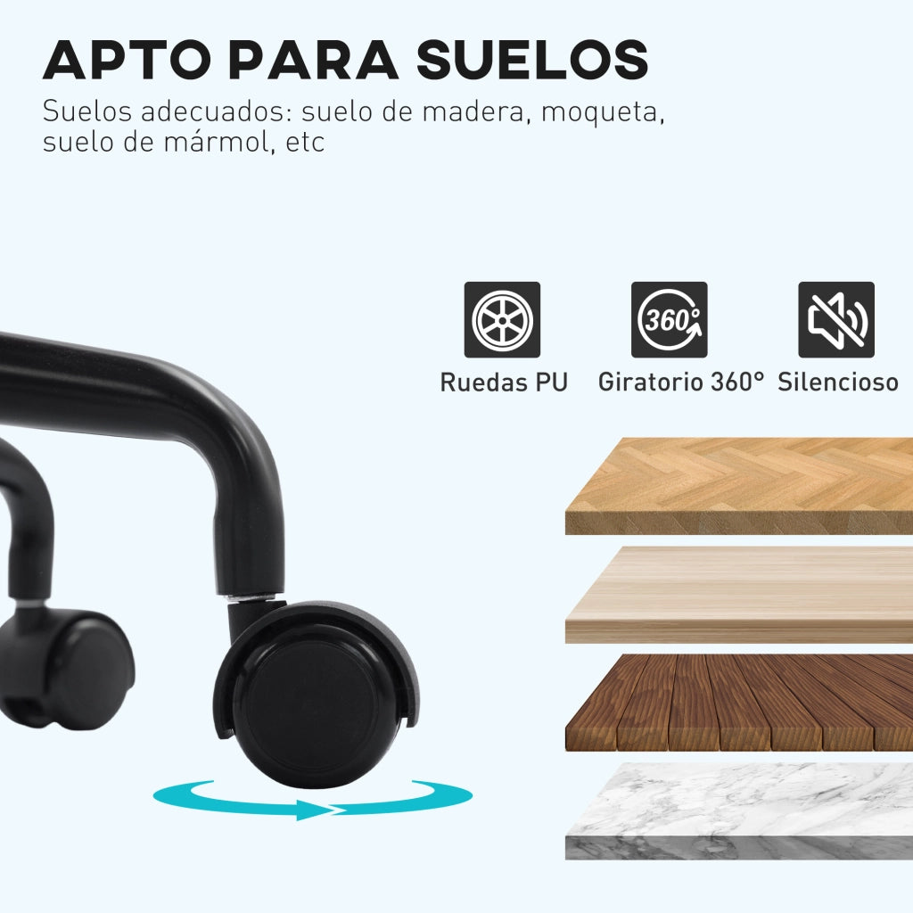 Sedia da Ufficio Giratoria senza Braccioli Schienale Curvo ¨C Minimal ¨C Bianco