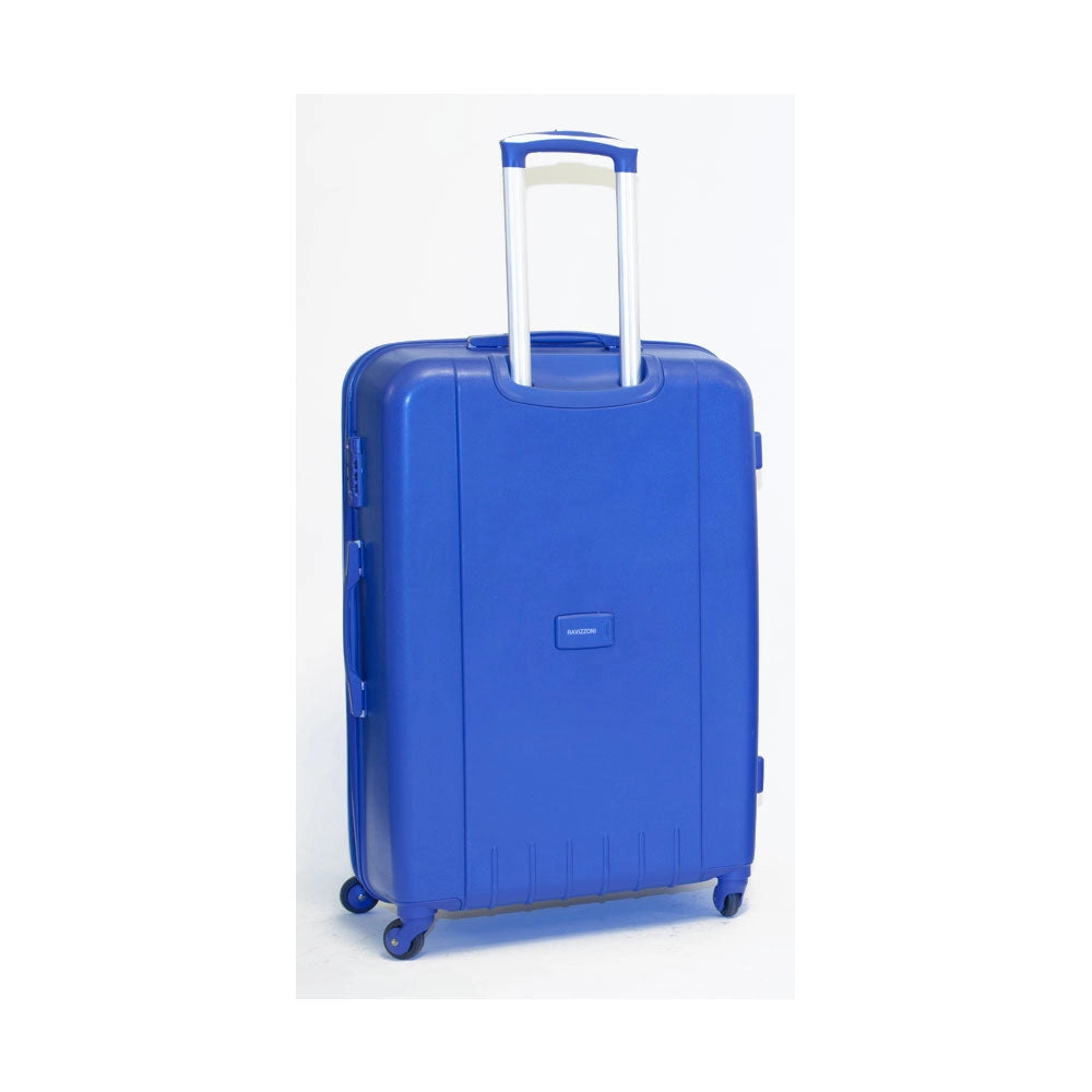Trolley Valigia Grande Rigida in Polipropilene 4 Ruote TSA Ravizzoni Iron Blu