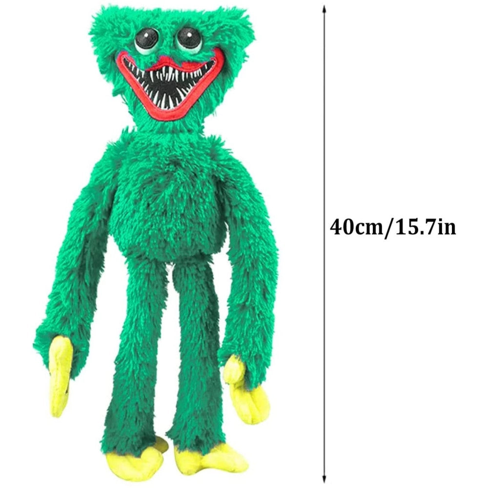 Trade Shop - Peluche Pupazzo Morbido Poppy Playtime Huggy Wuggy Plush Doll Gioco Verde 40cm -