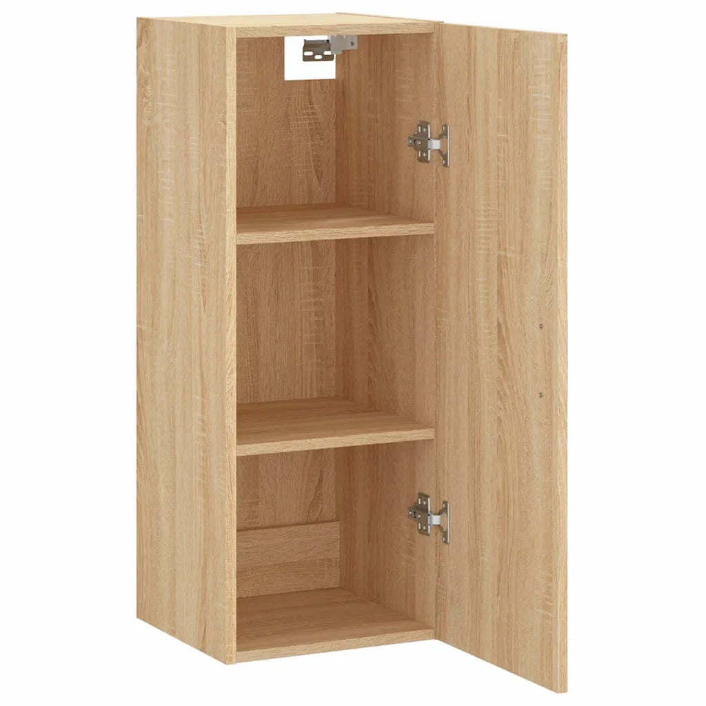 Mobiletto a parete pratico ed elegante 34,5 x 34 x 90 cm realizzato in legno composito di rovere Sonoma 02_0048670