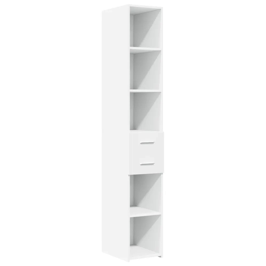 vidaXL Credenza Bianca 30x42,5x185 cm in Legno Multistrato