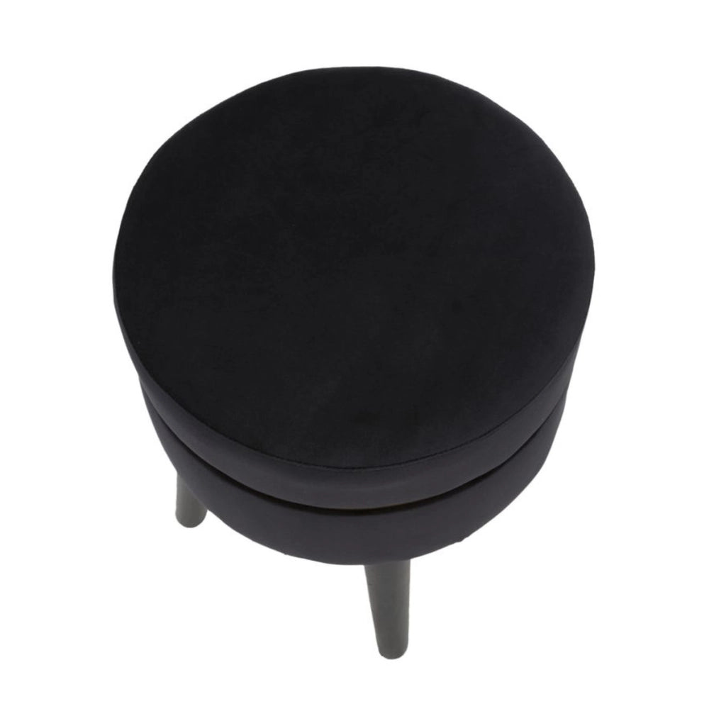Sgabello Basso VKH460, Nero, Legno, 35x35x40,5 cm