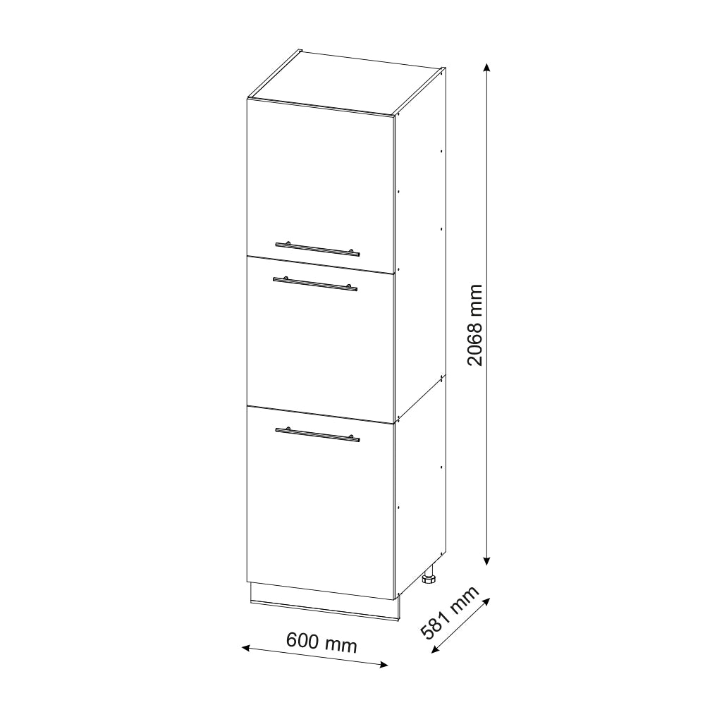 Mobile per forno da incasso Fame-Line Verde-oro rustico/Antracite 60 cm Vicco