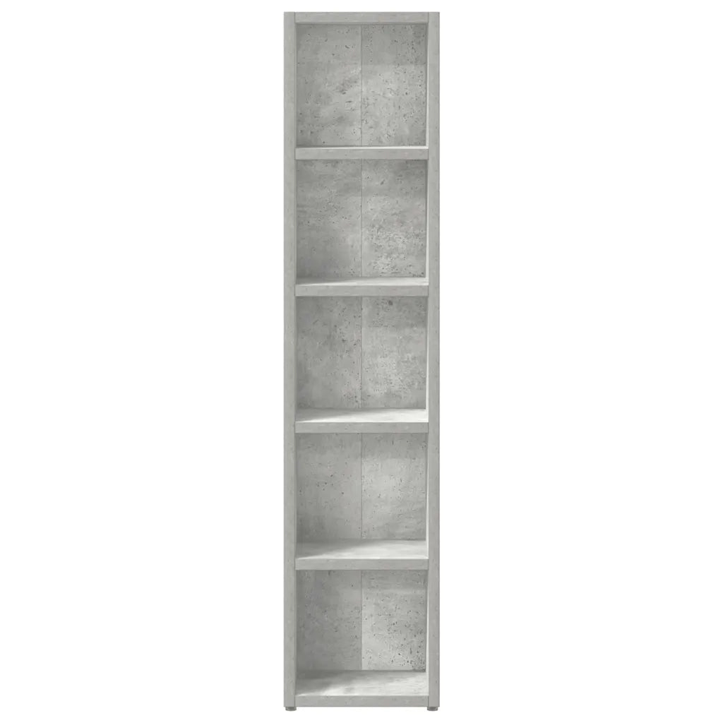 Scaffali CD 2 pz Grigio Cemento 21x16x93,5 cm Legno Multistrato CFW2748889