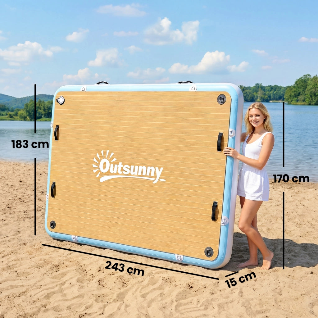 Piattaforma galleggiante gonfiabile ¨C zephmum ¨C 240x180 cm per 4-6 persone