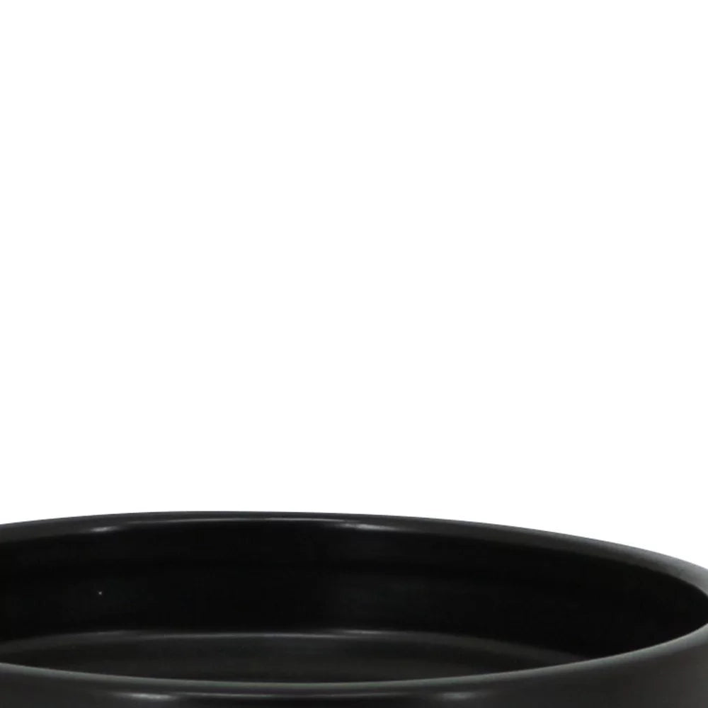 Portasapone in ceramica nera - serie Graceful