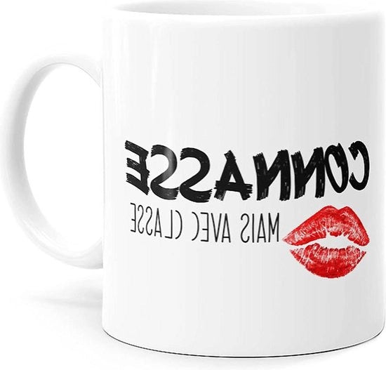 Tazza da Caffè con Messaggio Umoristico per Regali Originali per Amici, Coniugi, Lovers, Colleghi e Familiari (Codice: 123456, Modello: SMILE-01, Materiale: Ceramica, Dimensioni: 10x10 cm, Capacità: 300 ml)