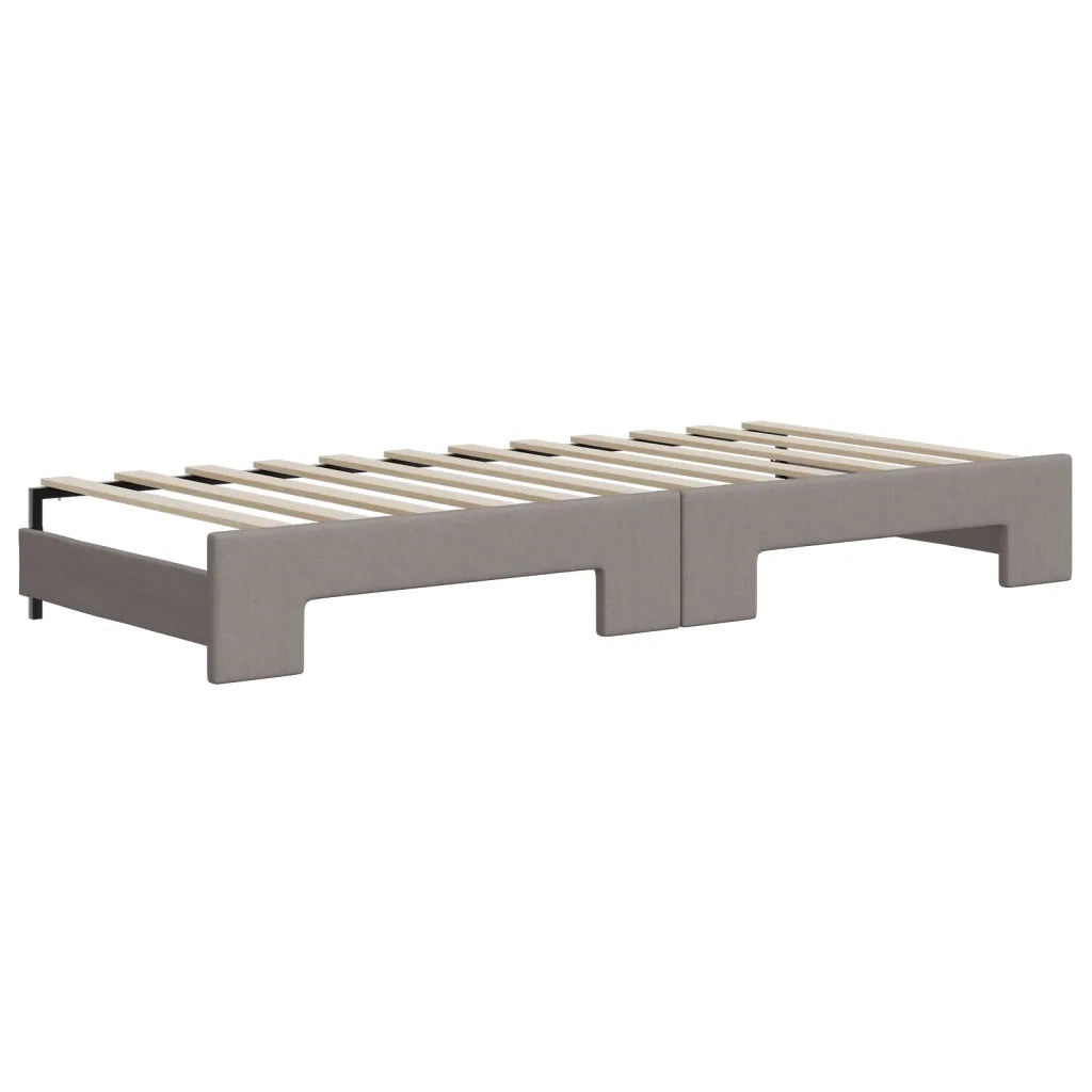 Divano Letto Estraibile con Cassetti Tortora 100x200 cm Tessuto 3197250