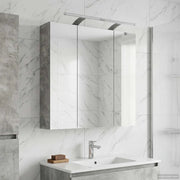 Mobiletto per specchio da bagno Grigio cemento