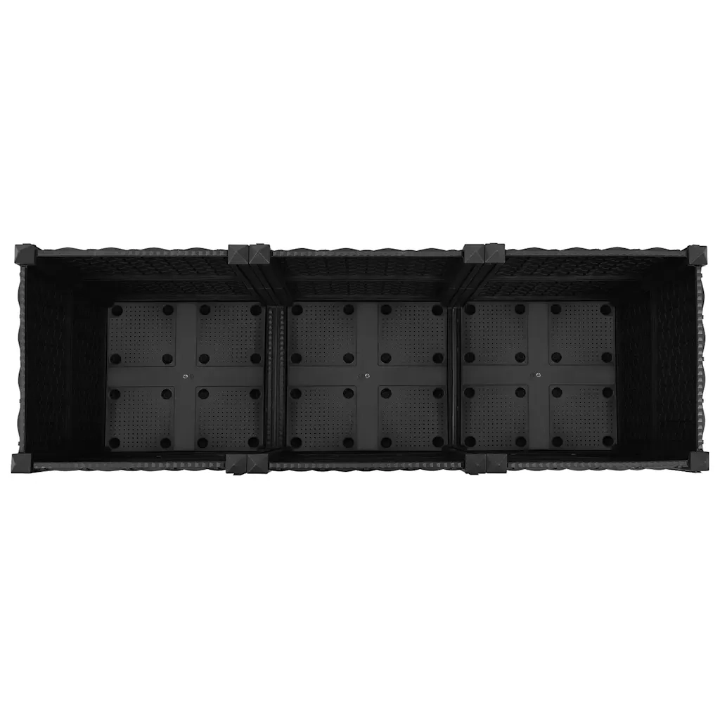 Fioriera Rialzata-Vaso da Esterno-Fioriera Elevata 120x40x38 cm in Polipropilene 489956