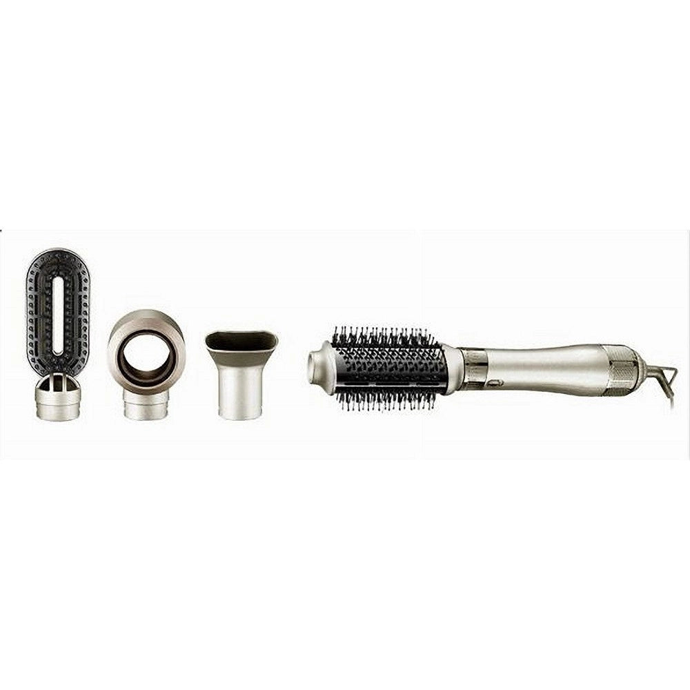 Trade Shop - Spazzola Asciugacapelli Ad Aria Calda 4 In 1 Multifunzionale 3 Temperature V-493 -
