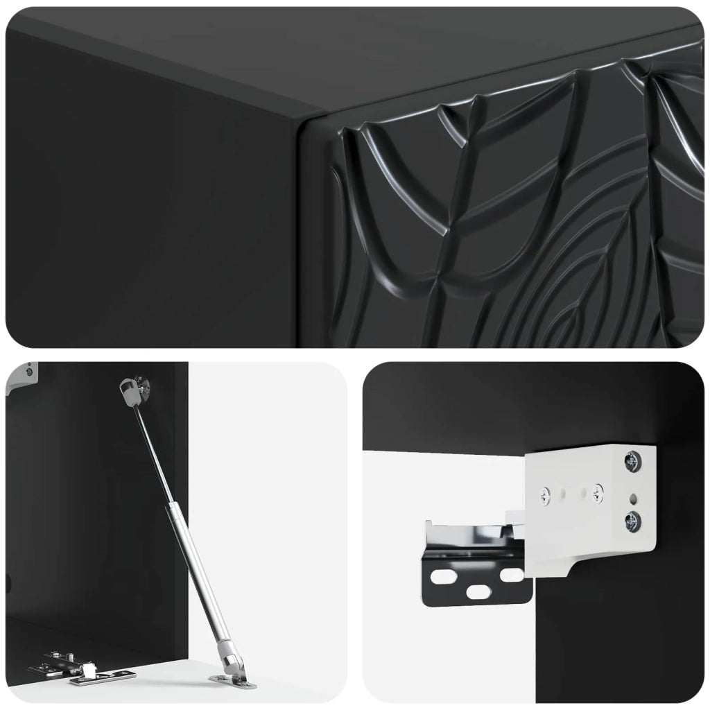 Mobile Porta TV da Muro 59,5 x 41 x 30 cm Nero 898846