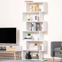 Libreria di Design Mobili Ufficio Scaffale in Legno 80x24x191cm Bianco
