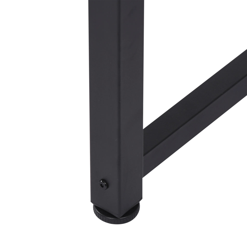 Scrivania in Legno con Cassetto e Gambe Regolabili ¨C Zephmum ¨C Nero e Naturale 120x60x76 cm