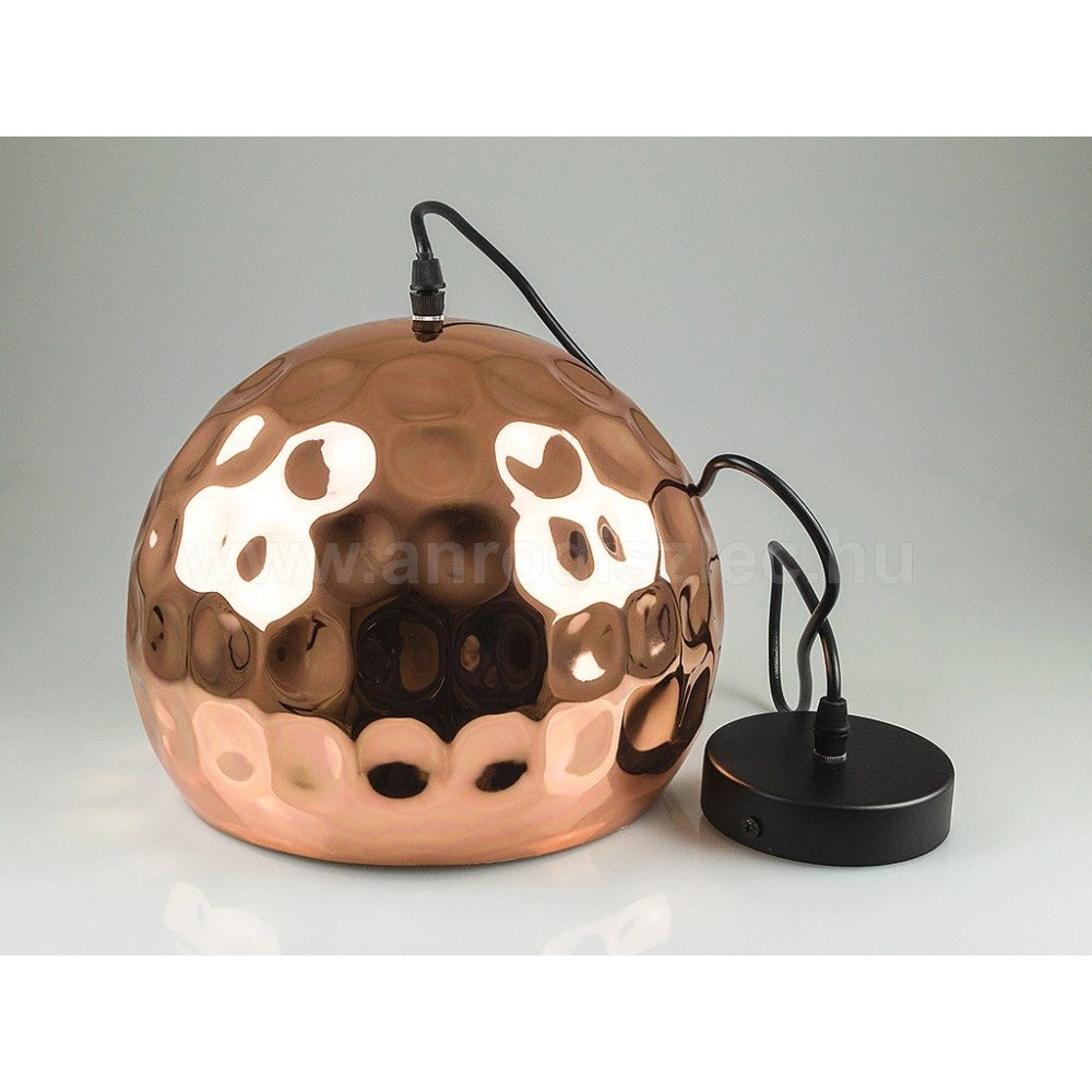 Trade Shop - Lampadario Pendente Lampada A Sospensione In Metallo Cono Oro Rosa Rame Vt-8250 -