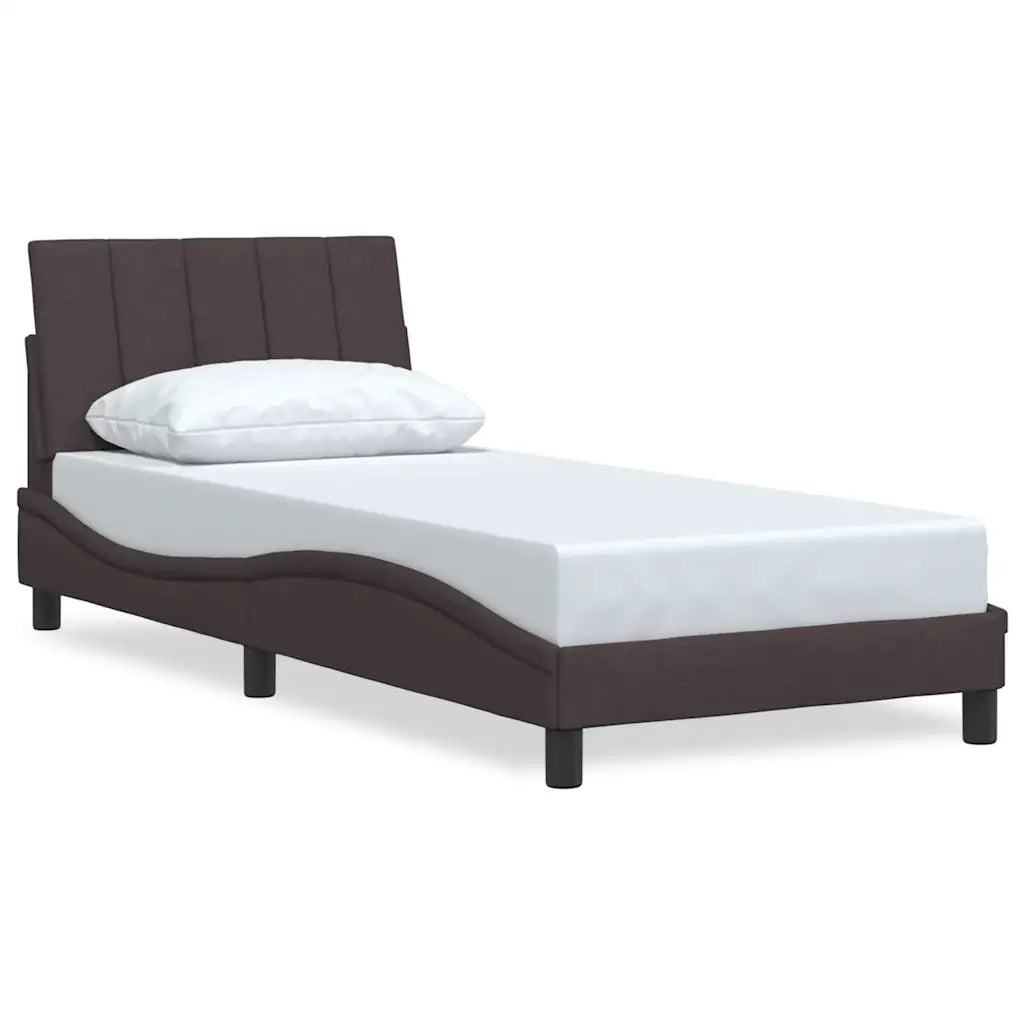 Giroletto senza Materasso Hanko Marrone Scuro 90x200 cm Tessuto