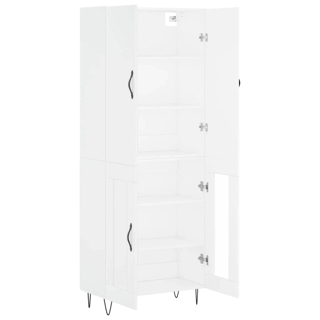 Buffet credenza cassettiera mobiletto mobile contenitore organizer cucina soggiorno salotto alto 69,5 x 34 x 180 cm legno ingegnerizzato bianco 02_0032754