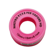 NASTRO PTFE TEFLON PER VAPORE ROSA- H. 12 mm x 12 m x 0,1 mm- DH- pezzi 1