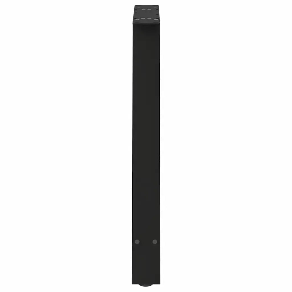 Gambe per tavolo da pranzo a forma di A 2 pz nere 70x(72-73) cm in acciaio