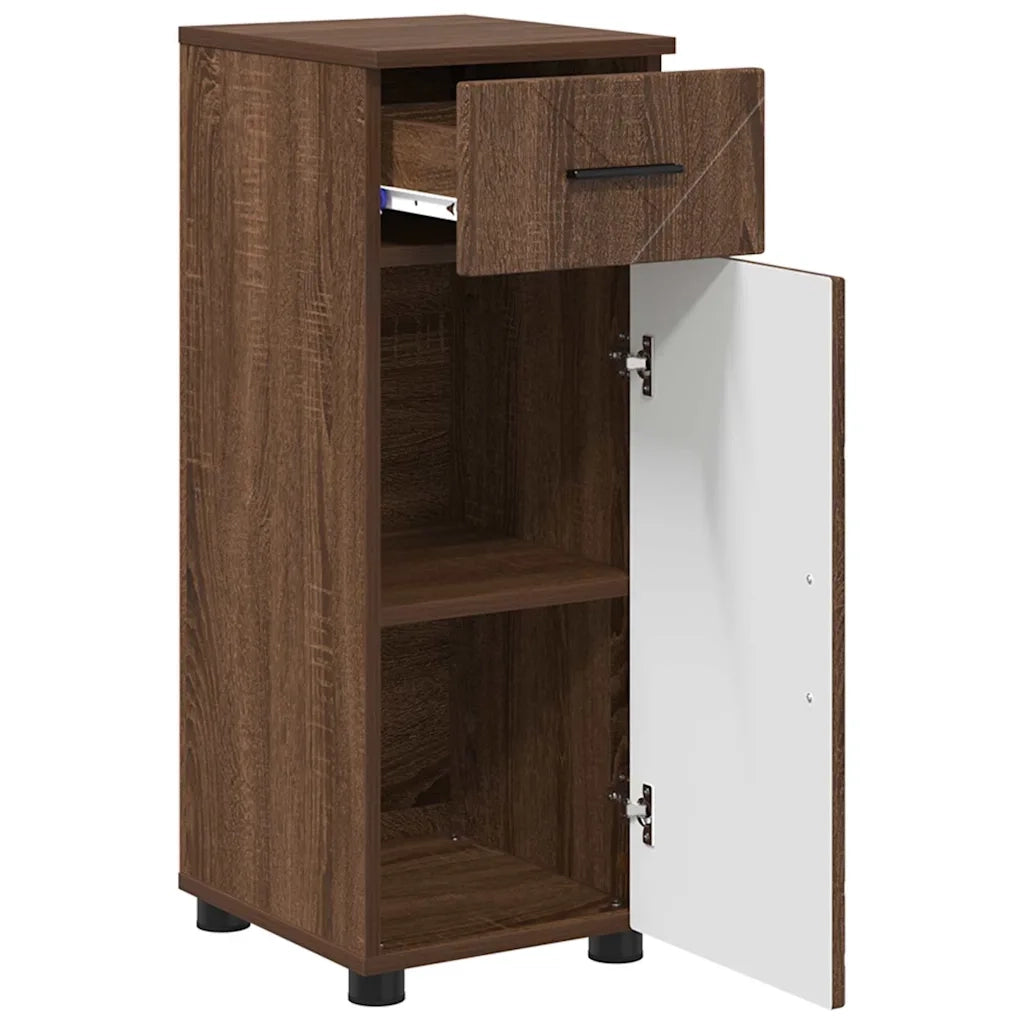 Set di mobili per il bagno con cassetto 3 pcs Rovere Marrone 3392960