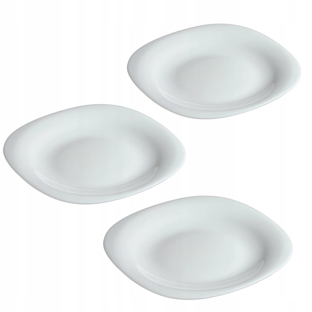 Set di 3 piatti da dessert KADAX da 21,5 cm, colore bianco.