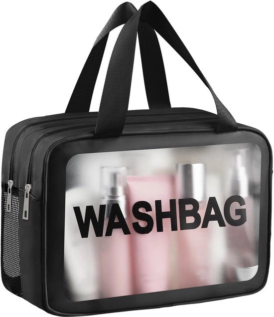 Borsa cosmetica, separatore umido/secche, grandi borse trasparenti PVC per bagno, borse per trucco per signore e signore