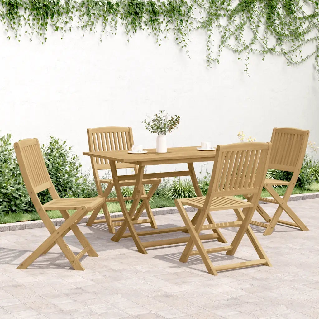 Sedie Giardino Pieghevoli 4 pz | Sedie da Esterno 44x50x88cm Legno Massello Acacia
