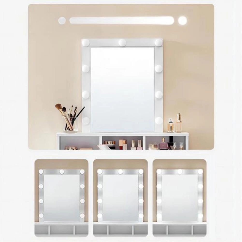 Toeletta Trucco Los Angeles Specchio Led Freddo Caldo Specchiera Makeup Cassetti