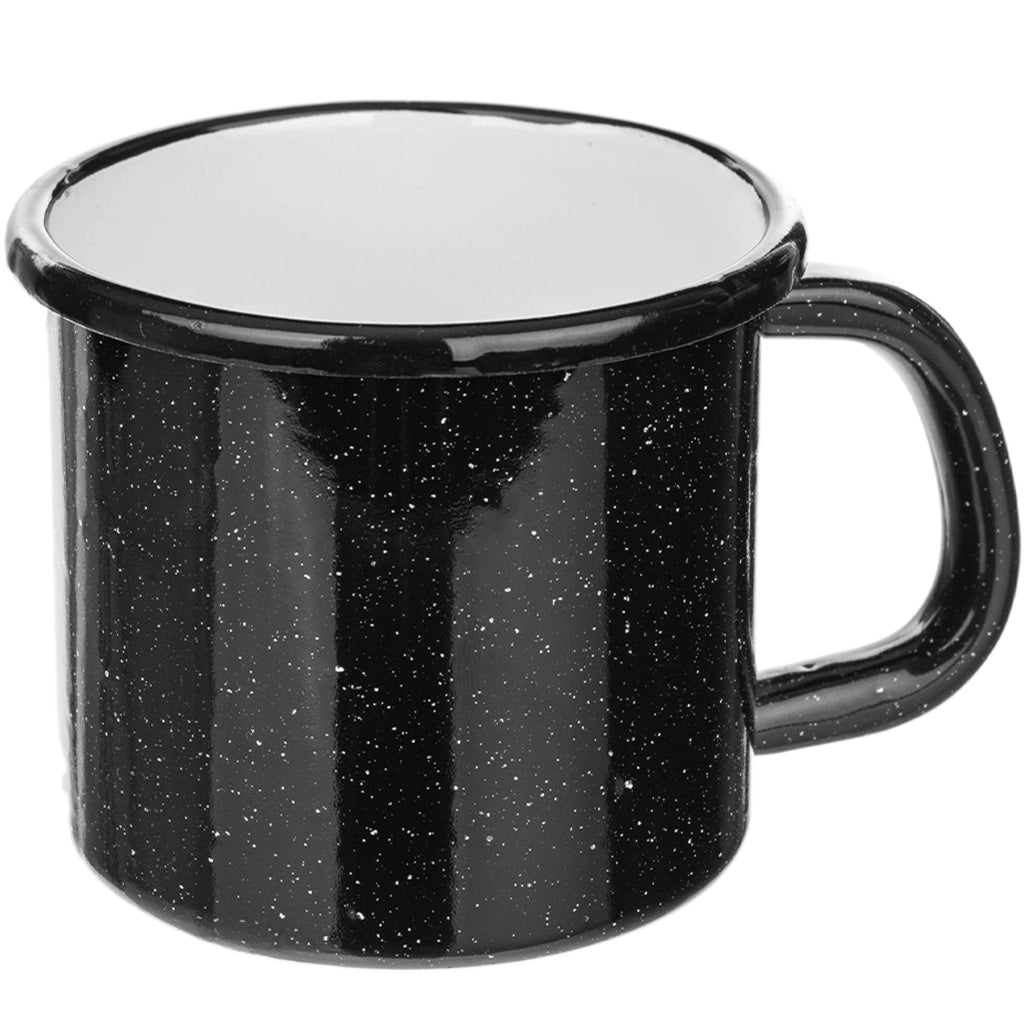 Tazza smaltata KADAX da 400 ml, 8 cm, stile retrò, con manico.