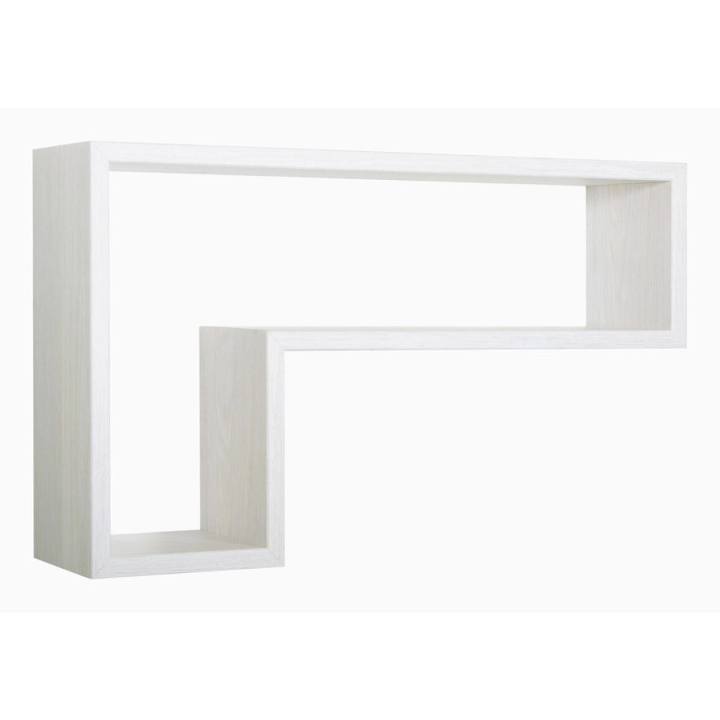 Mensola da Muro Modello LETTERA, Pensile Bagno, Mensola da Parete, Scaffale da Parete, 61x37 p15.5 cm. Finitura  R.SBIANCATO - MADE IN ITALY