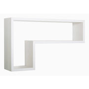 Mensola da Muro Modello LETTERA, Pensile Bagno, Mensola da Parete, Scaffale da Parete, 61x37 p15.5 cm. Finitura  R.SBIANCATO - MADE IN ITALY