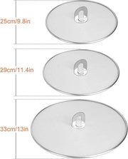 Display tridimensionale con protezione antivetrata per padella, protezione per la superficie, in acciaio inossidabile, per padella da cucina 33, 29 e 25 cm