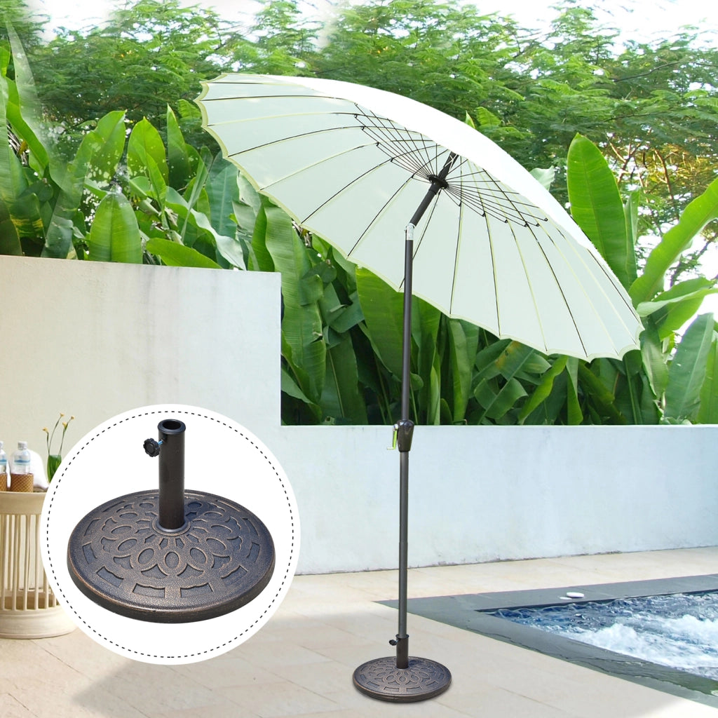 Base per Parasole in Resina ¨C zephmum ¨C Bronzo ? 49 cm 14 kg